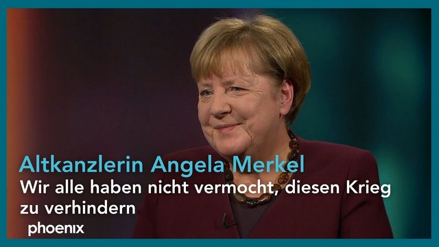 Altkanzlerin Angela Merkel bei phoenix: Wir alle haben nicht vermocht, diesen Krieg zu verhindern