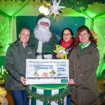 AOK übergibt Spende an Notfallseelsorge Sachsen-Anhalt