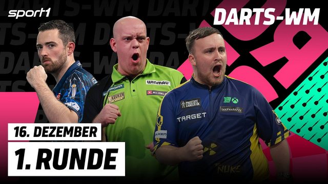 LIVE 🔴 Darts-WM 2026 mit Scott Williams und Chris Dobey ab 13:30 Uhr | 1. Runde | SPORT1