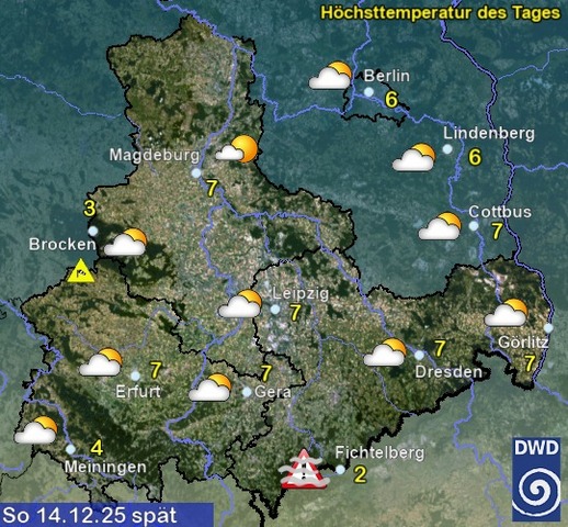 Sachsen-Anhalt Wetter am Sonntag