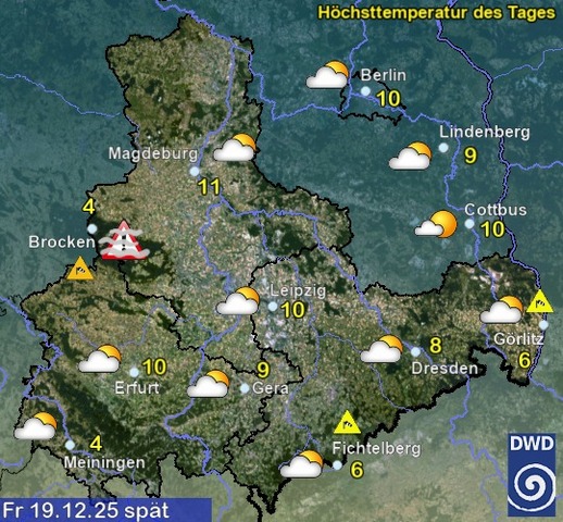 Sachsen-Anhalt Wetter am Freitag