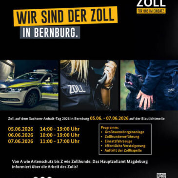 Zoll feiert 75-jähriges Bestehen mit vielen Attraktionen in Bernburg