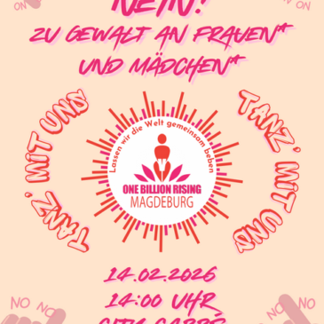 Zeichen gegen Gewalt an Frauen zum Valentinstag / Internationaler Aktionstag „One Billion Rising“ heute im City Carré