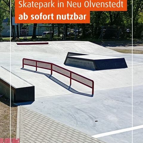 Neuer Skatepark im Olvenstedter Scheid wird am Dienstag mit Skateshow eröffnet / Freigabe um 15.30 Uhr mit Oberbürgermeisterin und Staatssekretär
