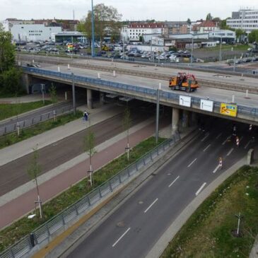 Aktuelle Baustellensituation in Magdeburg: Ringbrücke über Damaschkeplatz wird für eine Nacht gesperrt