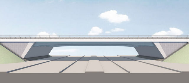 Geplante Brücke über die Alber-Vater-Straße / Ausschreibung zu Planung und Neubau für neue Ringbrücke über die Bundesstraße 1 veröffentlicht