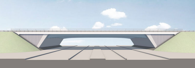 Geplante Brücke über die Alber-Vater-Straße / Ausschreibung zu Planung und Neubau für neue Ringbrücke über die Bundesstraße 1 veröffentlicht
