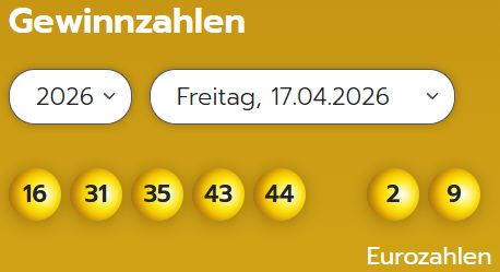 Eurojackpot: Zahlen & Quoten der Freitags-Ziehung