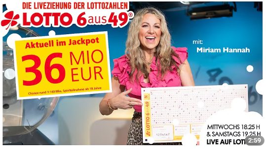 Die Ziehung der Lottozahlen vom 09. Mai 2026