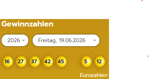 Eurojackpot: Zahlen & Quoten der Freitags-Ziehung