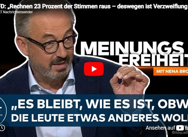 AFD: „Rechnen 23 Prozent der Stimmen raus – deswegen ist Verzweiflung in Deutschland eingekehrt!“