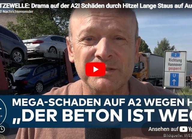 HITZEWELLE: Drama auf der A2! Schäden durch Hitze! Lange Staus auf Autobahn wegen Sperrungen