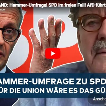 DEUTSCHLAND: Hammer-Umfrage! SPD im freien Fall! AfD führt weiter vor Union