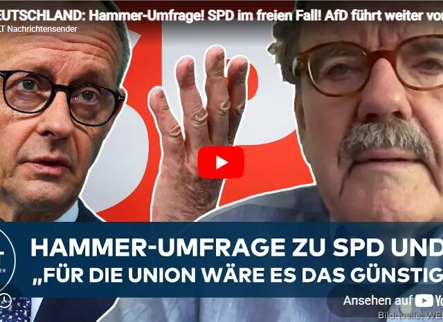 DEUTSCHLAND: Hammer-Umfrage! SPD im freien Fall! AfD führt weiter vor Union