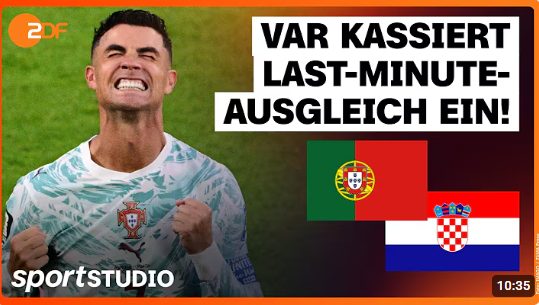 Fußball-WM Sechzehntelfinale: Portugal gegen Kroatien 2:1