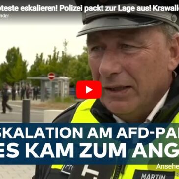 ERFURT: Proteste eskalieren! Polizei packt zur Lage aus! Krawalle am AfD-Parteitag