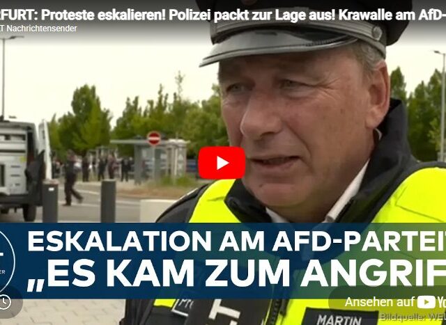 ERFURT: Proteste eskalieren! Polizei packt zur Lage aus! Krawalle am AfD-Parteitag