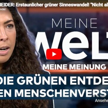 ANNA SCHNEIDER: Erstaunlicher grüner Sinneswandel! „Nicht alle Männer sind Schweine“ | Meine Meinung