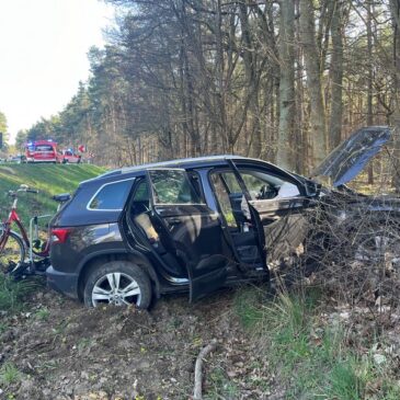 Verkehrsunfall auf der Bundesstraße 189 mit vier beteiligten Fahrzeugen