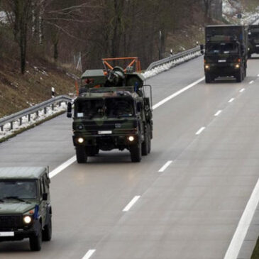 Militärkonvoi durch mehrere Bundesländer