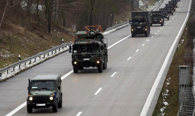 Militärkonvoi durch mehrere Bundesländer
