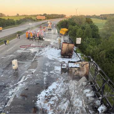 Verkehrsunfall auf der A2 mit längerer Vollsperrung