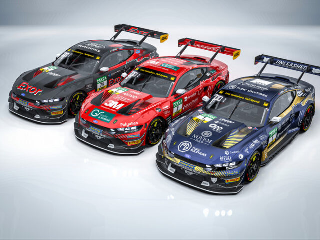 ADAC GT Masters: HRT enthüllt Design der drei Ford Mustang GT3 für die Saison 2026