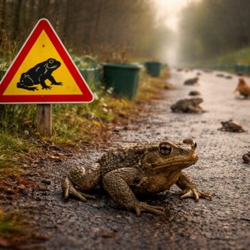 Amphibienwanderung in vollem Gange – Auto- und Radfahrer sind gebeten Rücksicht zu nehmen