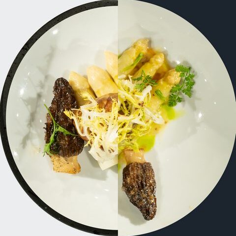 Die Küchenschlacht: Geschmorte Topinambur mit weißem Spargel vom 24. April 2026