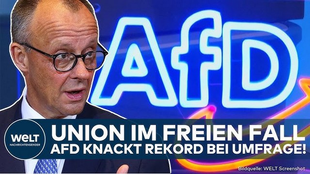 DEUTSCHLAND: Union im freien Fall! AfD auf neuem Rekord! Merz mit SPD vor dem Aus?