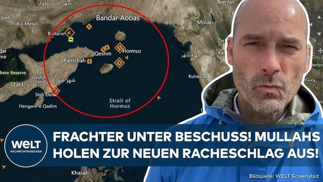 IRAN: Neuer Racheschlag der Mullahs! Weiterer Frachter in der Straße von Hormus in Flammen