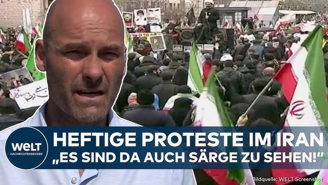 IRAN: Proteste in Teheran! Demonstranten ziehen wegen Krieg mit USA und Israel durch Straßen!