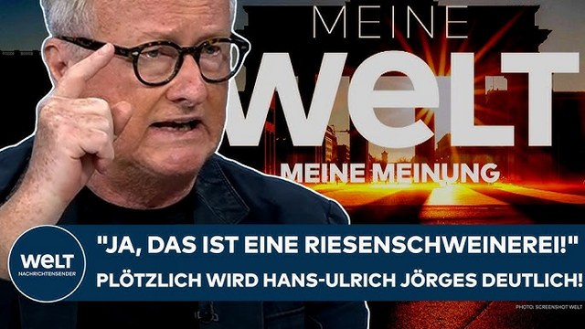 DEUTSCHLAND: „Ja, das ist eine Riesenschweinerei!“ Plötzlich wird Hans-Ulrich Jörges deutlich!