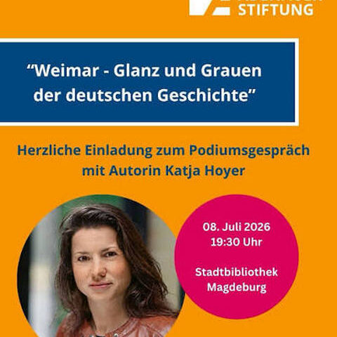 Deutsch-britische Historikern Katja Hoyer am Mittwoch im Gespräch / Weimar – Glanz und Grauen der deutschen Geschichte