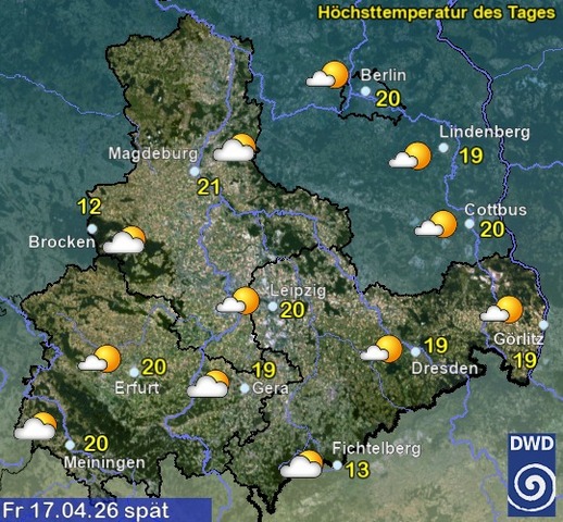 Sachsen-Anhalt Wetter am Freitag
