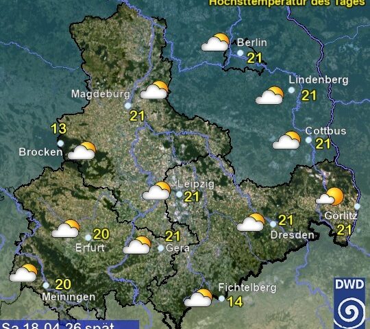 Sachsen-Anhalt Wetter am Samstag
